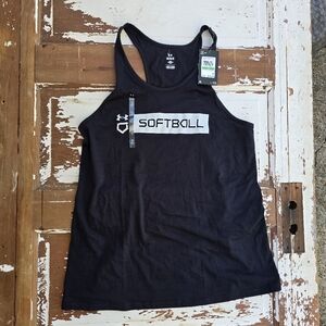 Under Armour Women’s Softball Racerback Tank Top – Black (Size L/G, NWT)
